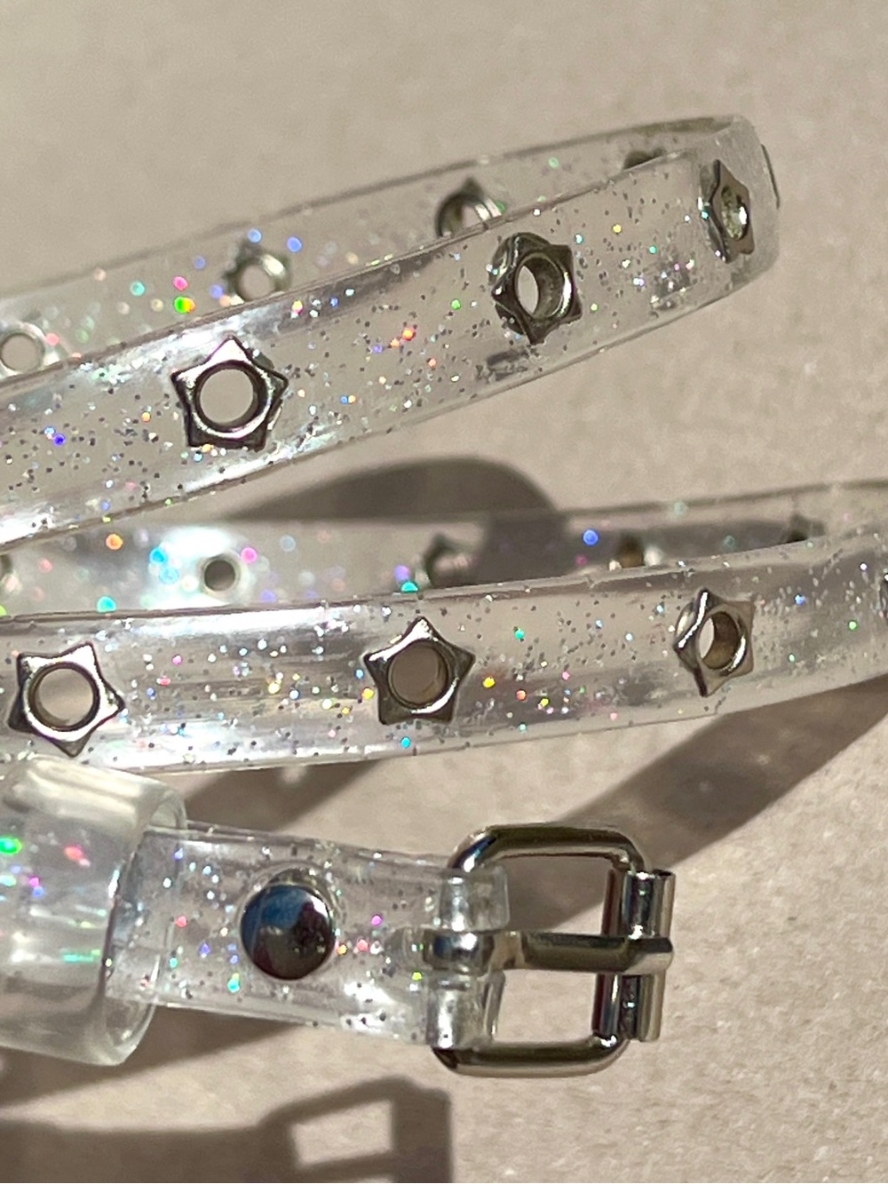 Y2K Glitter Star Belt